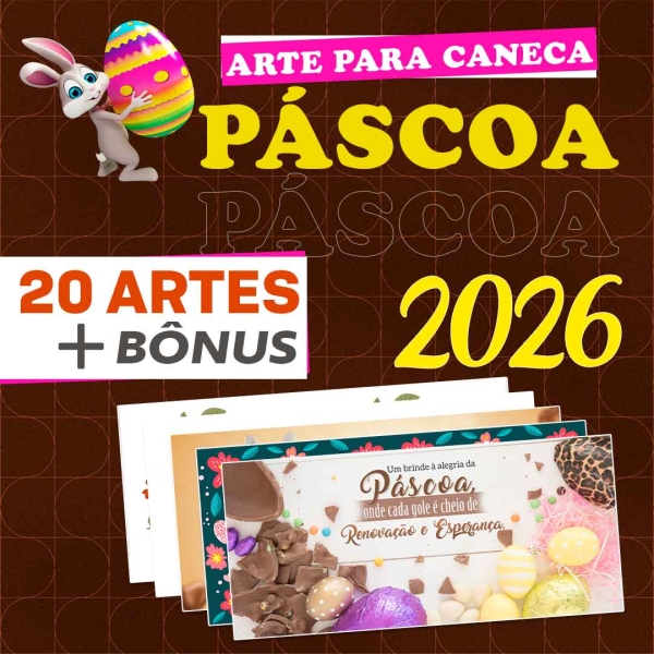 Arte Digital - Pack 20 artes + Bônus - Páscoa - Image 2