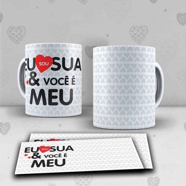 Kit: 2 Canecas de Porcelanas - Casal com Frase