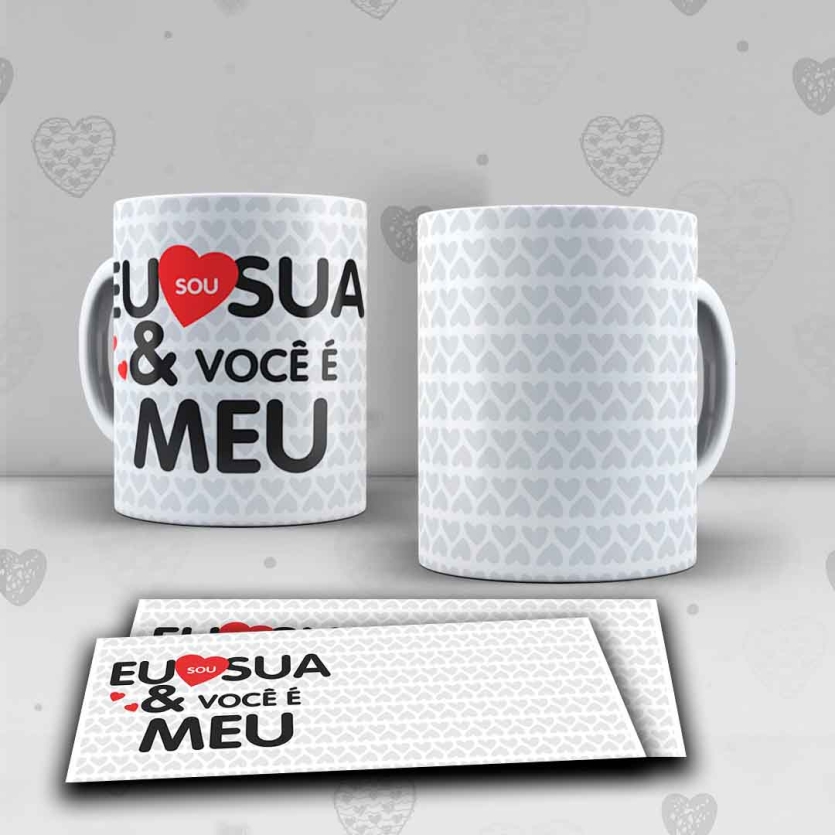 Kit: 2 Canecas de Porcelanas - Casal com Frase