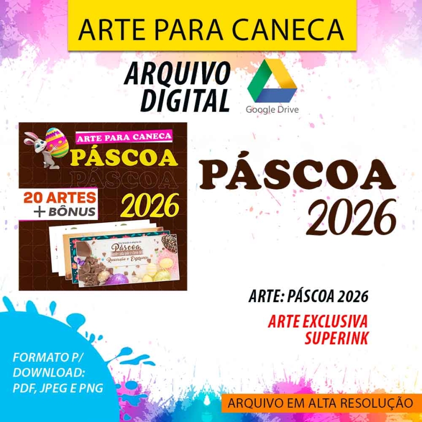 Arte Digital - Pack 20 artes + Bônus - Páscoa